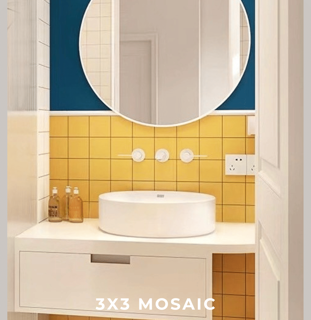 โมเสค TIMELESS TILES รุ่น 3X3 SQUARE MOSAIC TILES ขนาด 30X30 ซม. สีเหลือง ผิวด้าน MATTE YELLOW_6